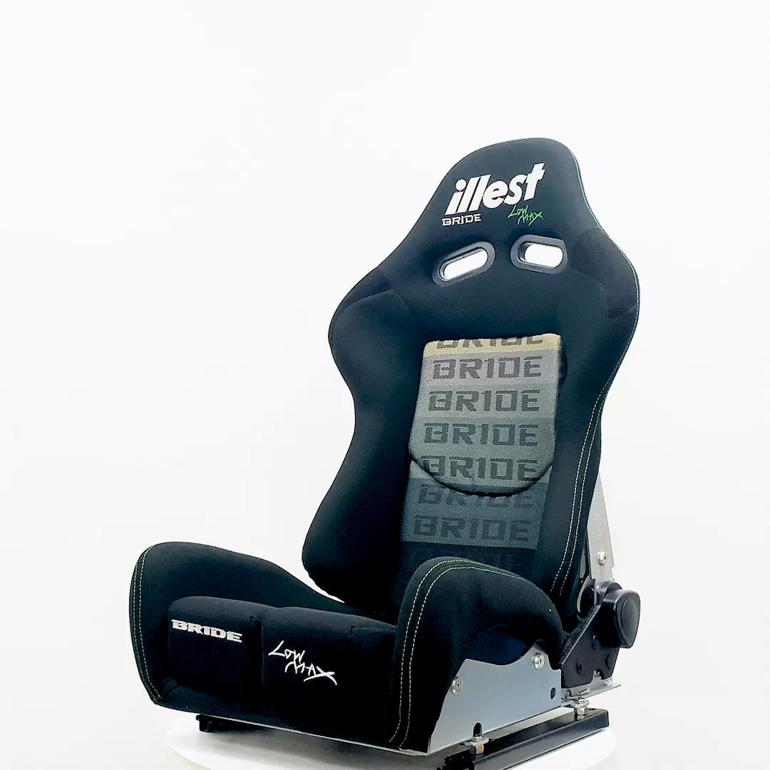 1Pair BRIDE Seats Low Max JDM Racing Seats+BRIDE Back Cushion+Side Mount Sliders