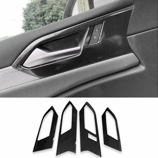 for Volkswagen for Jetta Mk7 19-2022 Steel Carbon Fiber Inner Door Handle Frame Trim