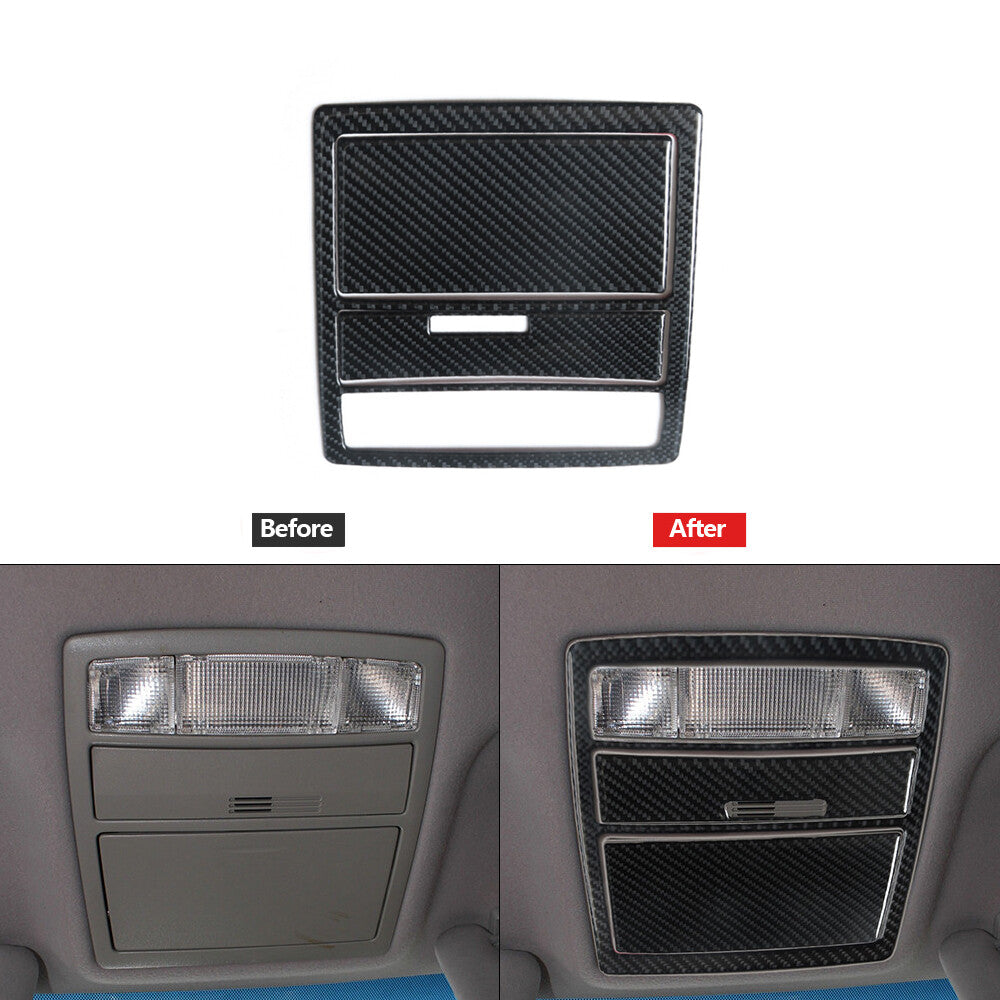 3Pcs Carbon Fiber Overhead Control Panel Trim Cover for Toyota for Camry 2007-2011