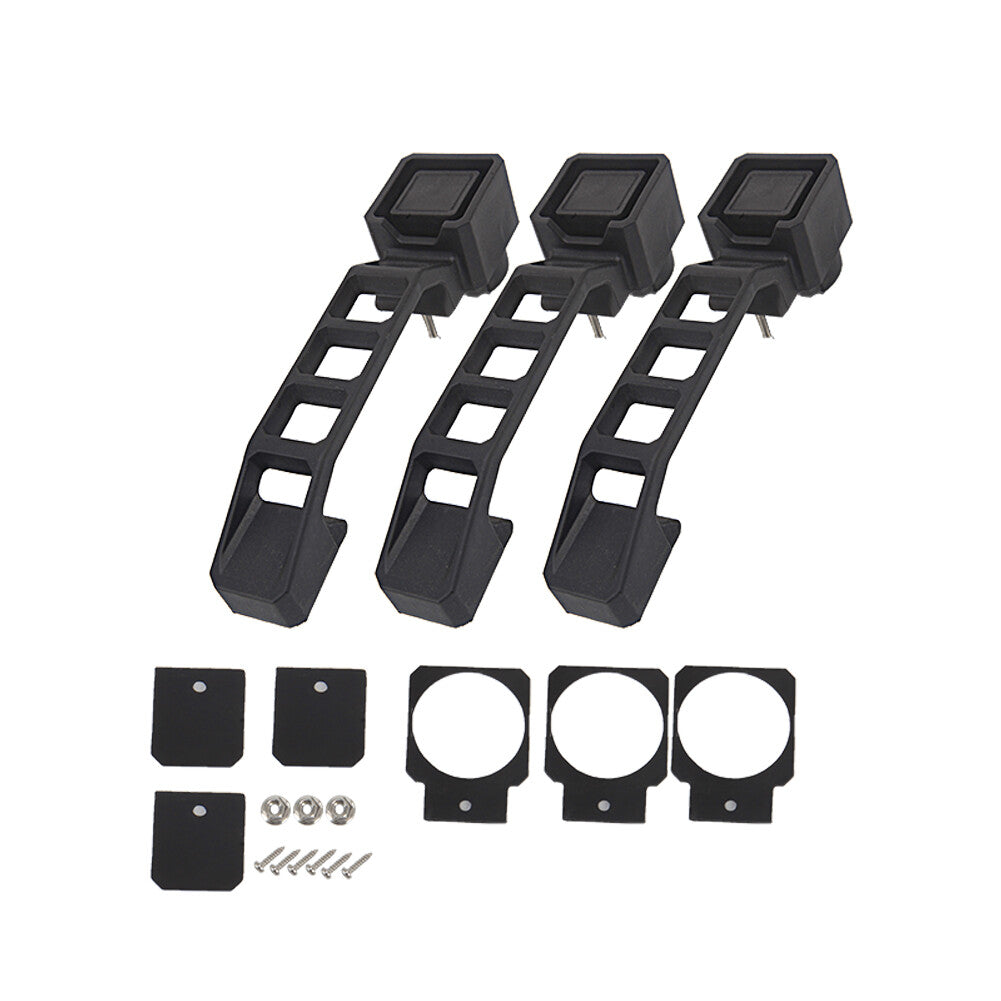 3ps Black ABS Exterior Outer Door Handles 3 Kit Fit 07-17 for Jeep for Wrangler JK JKU