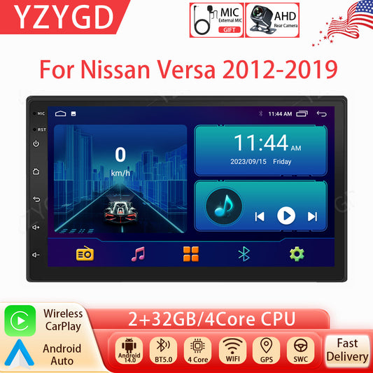 Android Auto Carplay for Nissan Versa 2012-2019 Stereo Car Radio GPS WIFI Screen