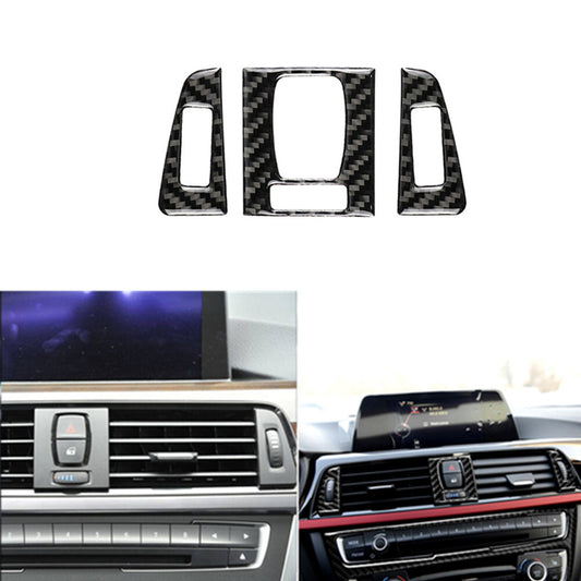 Carbon fiber central air outlet trim for BMW 3 Series F30 2013-2019