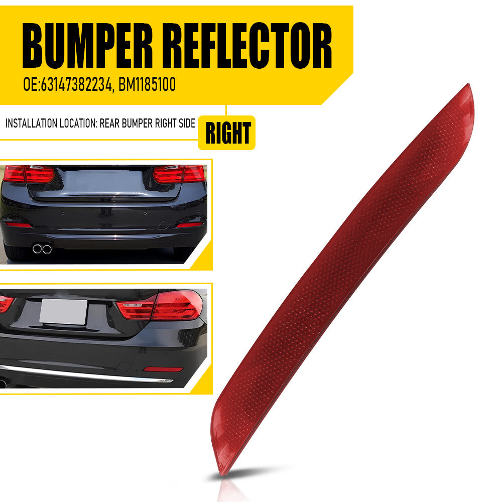 Bumper reflector for 2012-2015 for BMW 328i, 320i, 328i xDrive 14-16, 428i rear right-hand B