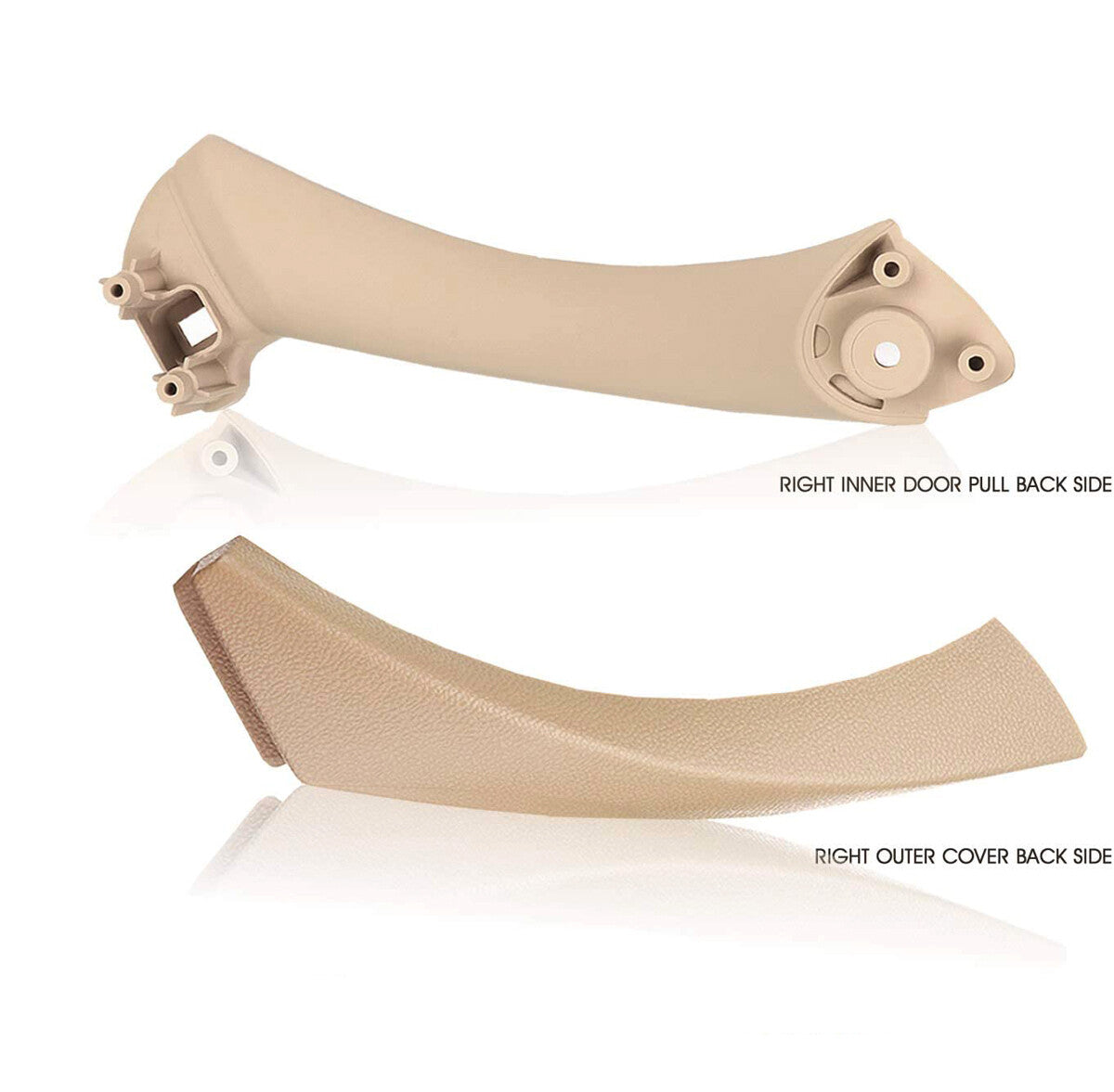 Inner door + outer door panel handle pull edge cover, beige on the right side, suitable for BMW E90 328i