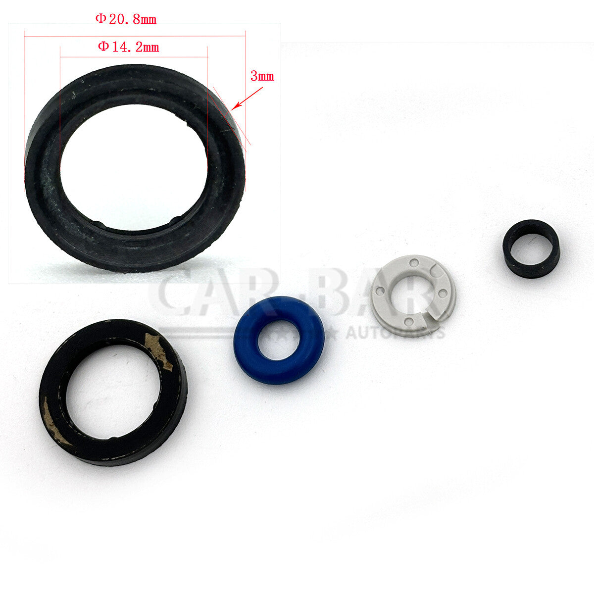 Fuel Injector Seal Kit Repair Kit for Hyundai for Tucson for Veloster 1.6L Turbo