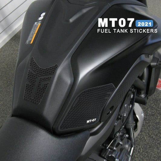 Rubber Tank Pads Unti-skid Knee Traction Grip for Yamaha MT-07 2021 2022 2023