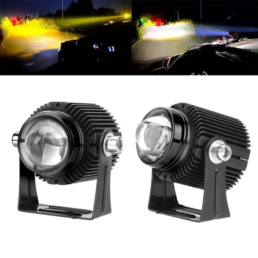 2pcs Fit Motorcycles Cars Trucks Boat LED Dual High Low Beam Headlight Spotlight