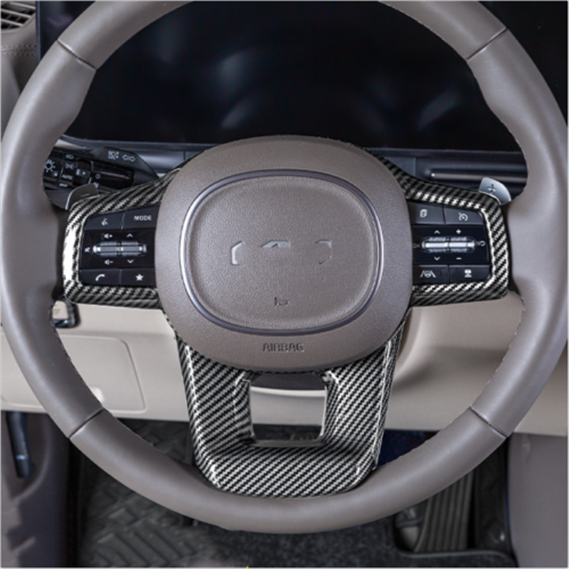for Kia Sorento 2021-2023 Carbon Fiber ABS Inner Steering Wheel Frame Trim Cover