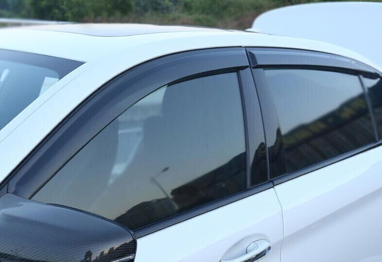 for BMW 5 Series 2018-23 Black Window Wind Visors Sun Rain Guard Vent Deflectors