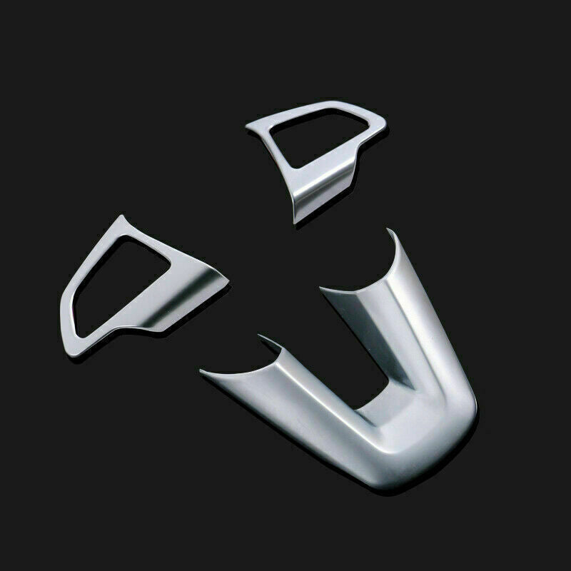 for ford Escape Kuga 2017-2019 Matte Silver Car Steering Wheel Frame Cover trim