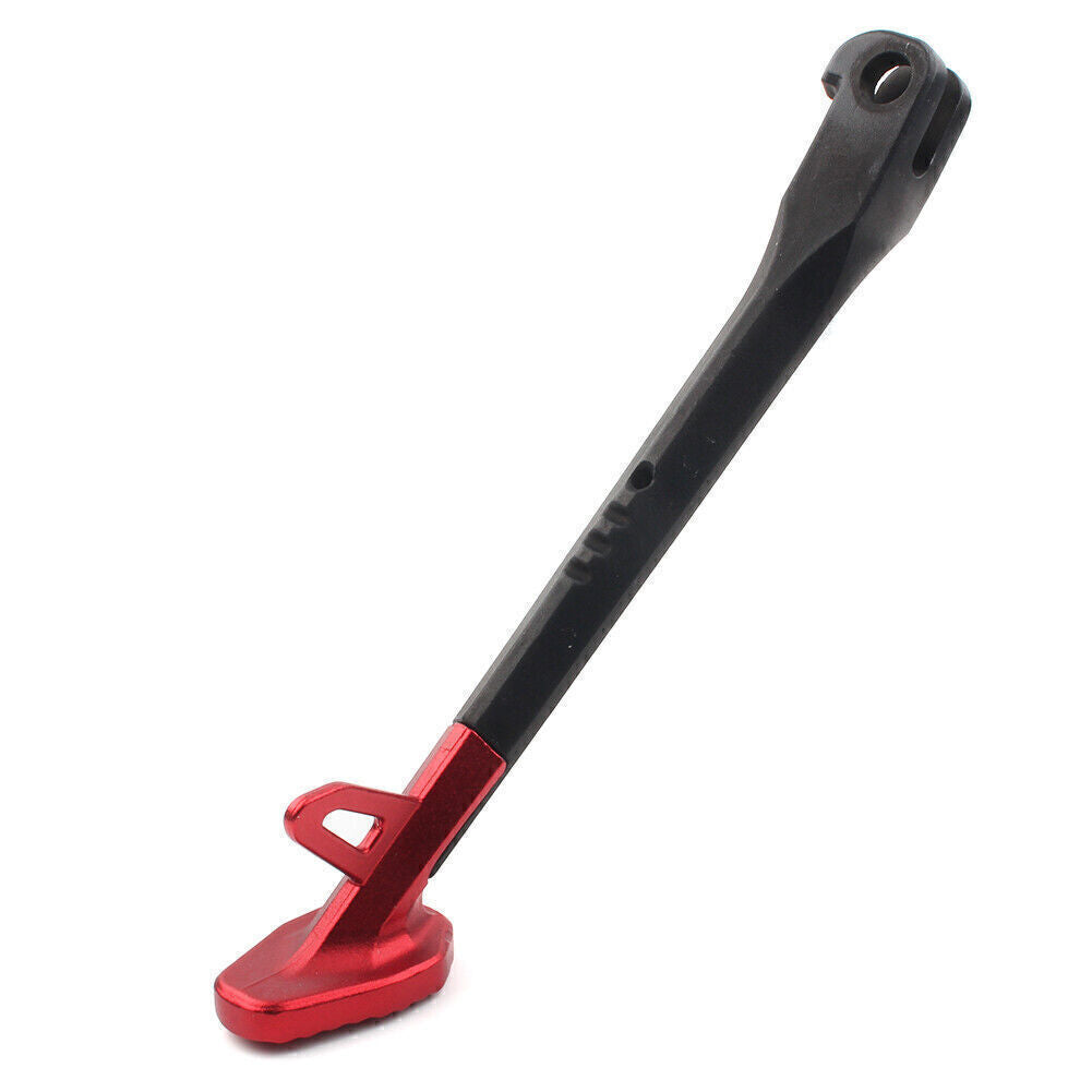 250MM Single Side Stand Leg Kickstand Supporter Black+Red CNC Alloy Motorcycle