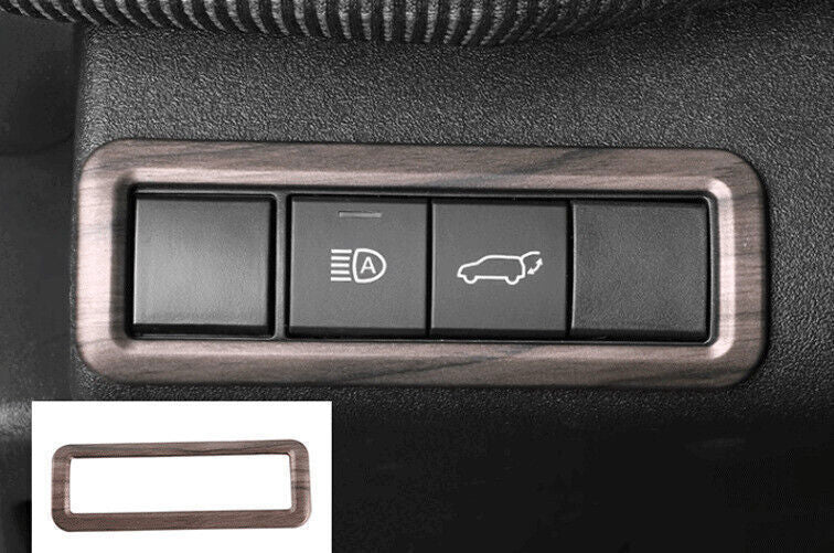 1X Peach Wood Grain Headlight Switch Control Frame Trim for Toyota BZ4X 23-2024