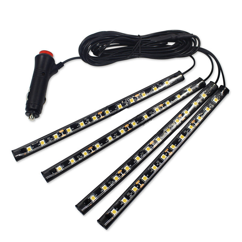 12 LED Red Car Cigarette Lighter Atmosphere Lights LED Decor Neon Lamp