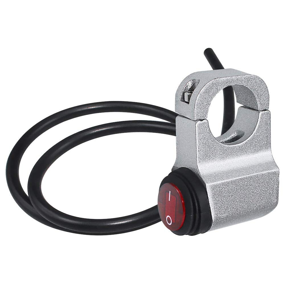 7/8 ATV Handlebar Light Switch,12V Waterproof Handlebar Headlight On-Off Switch