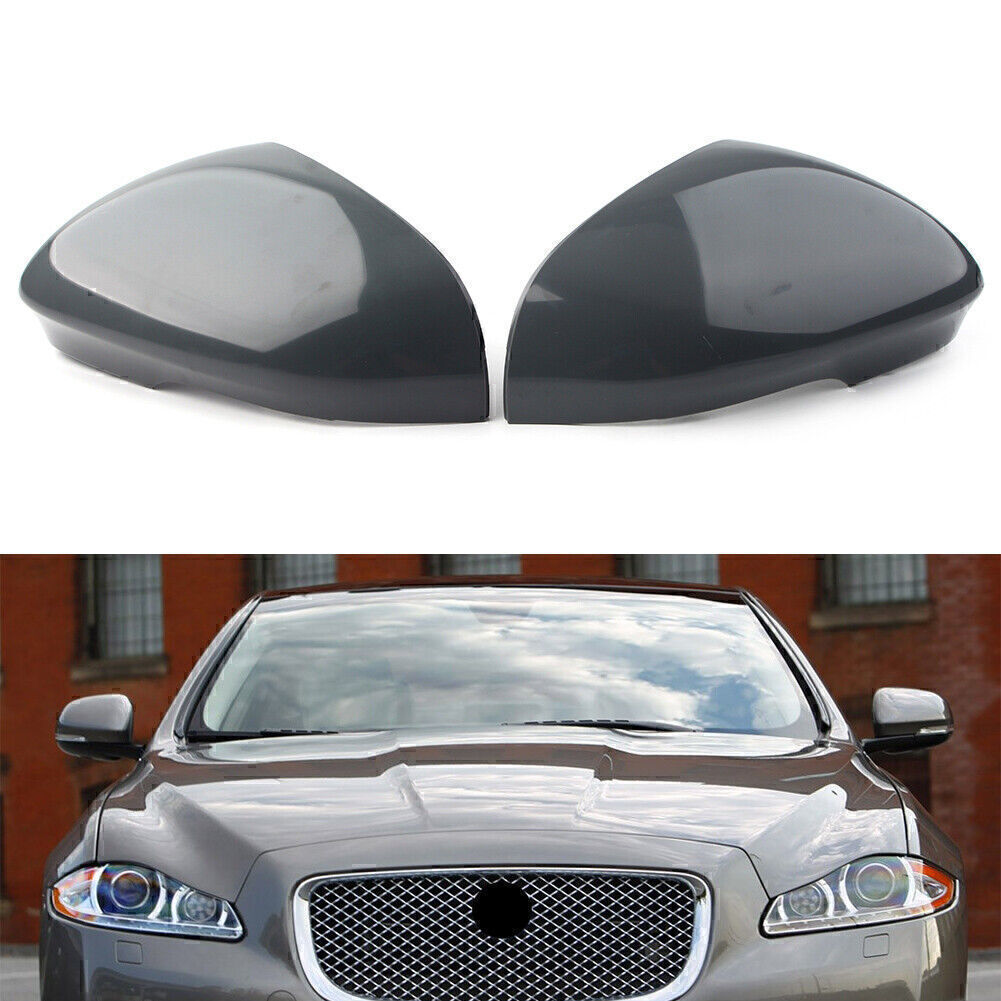 1Pair Rear Side View Mirror Cover Cap for Jaguar XF XFR XFR-S XJ Primed