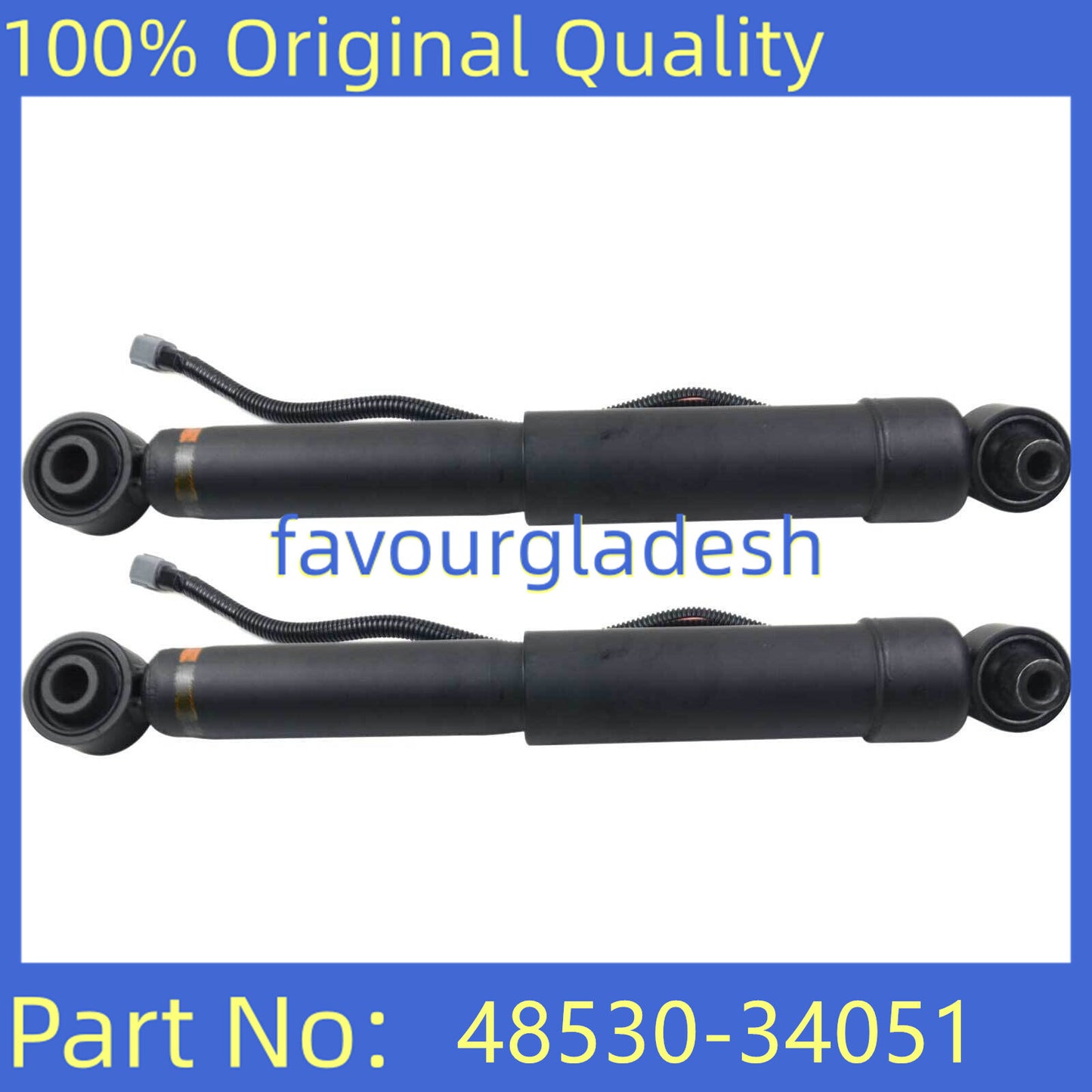 Rear Left/Right Shock Absorbers for Toyota Sequoia 2008-2019 5.7L V8 48530-34051
