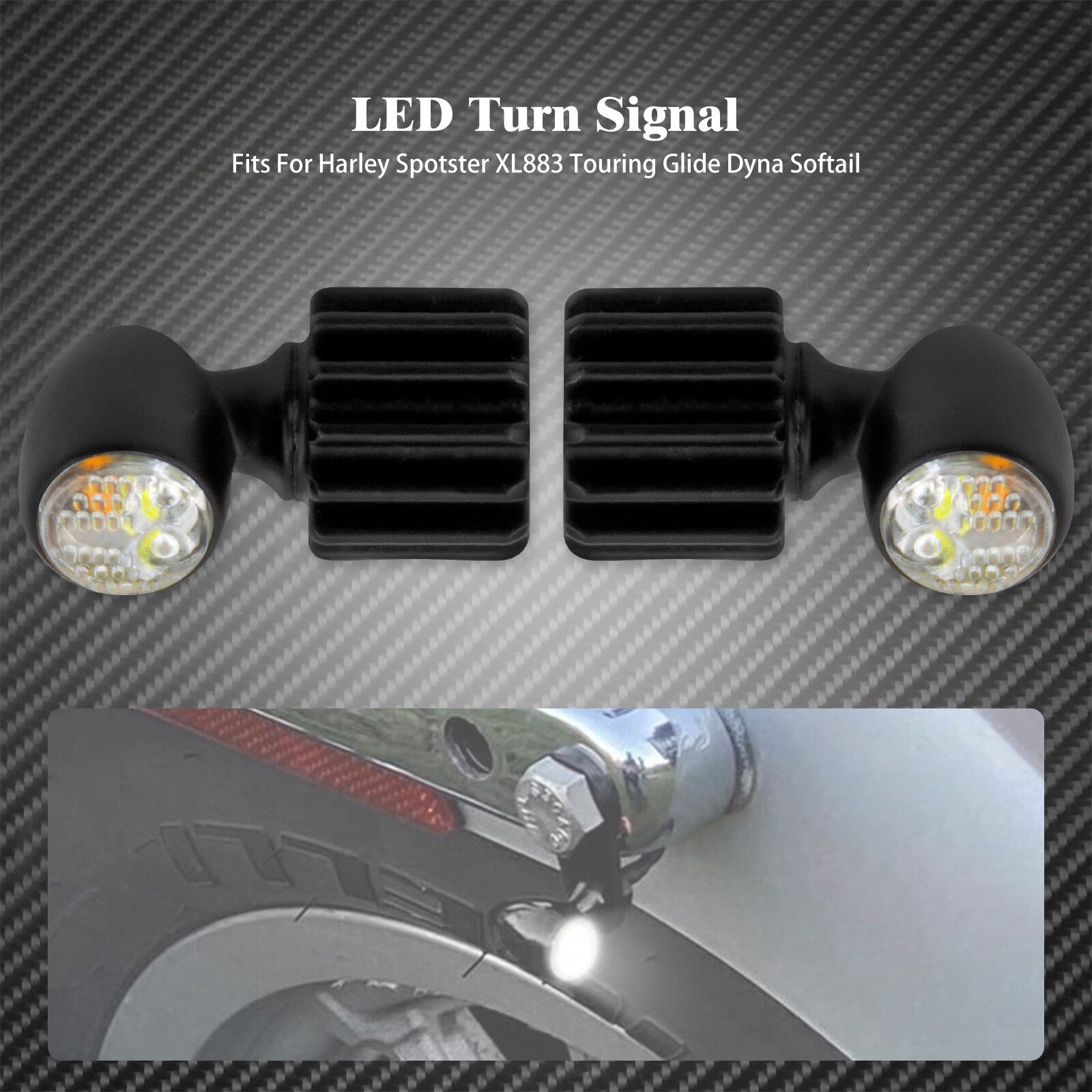 2X Universal for Mini LED Turn Signal Running Indicator Blinker Light Fit for Harley