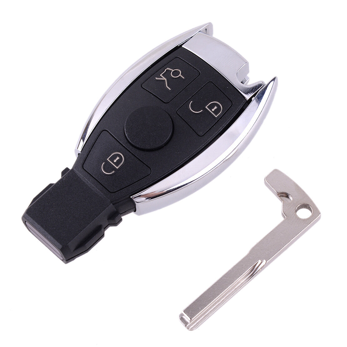3 Buttons Uncut for Smart Key Remote Entry Fob Case Shell Fit for Mercedes-Benz