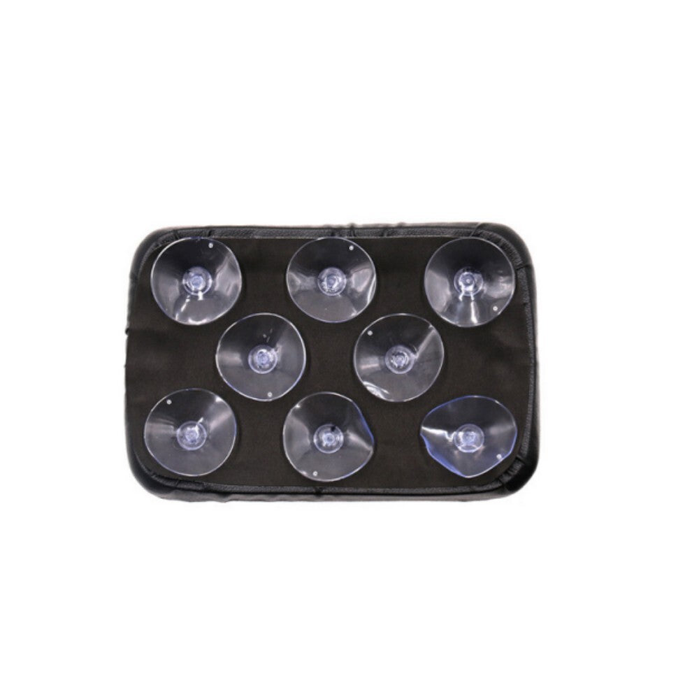 Black Rear Pillion Passenger Pad for Seat 8 Suction Cup for Harley Bobber Chopper