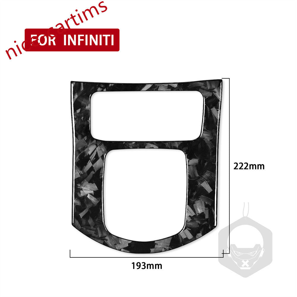 Forged Carbon Fiber Car Gear Shift Panel Cover for Infiniti G37 Sedan 2007-2009