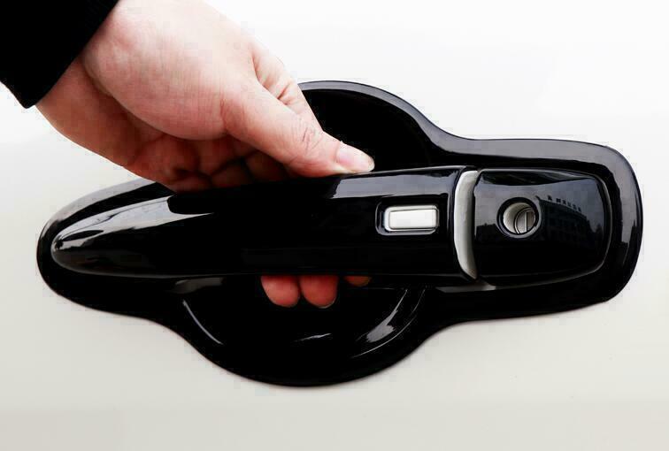 for Nissan Sentra 2020-2022 Stainless Glossy Black Door Handle Bowl Cover Trim