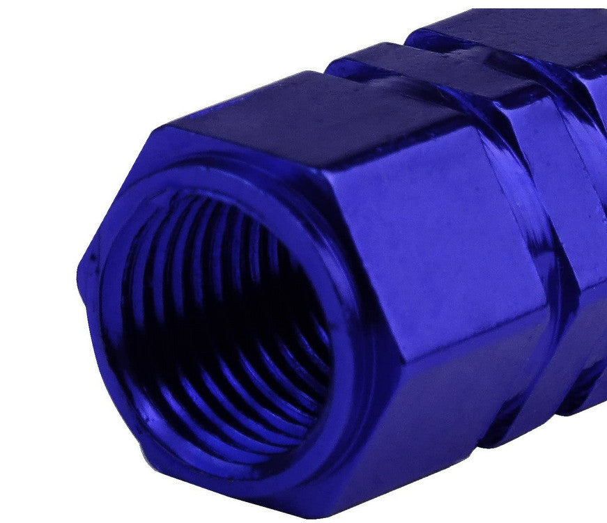 4-Piece Blue 17mm Car Tire Valve Cover Stem Cover Air Valve Dust Cover for Jeep