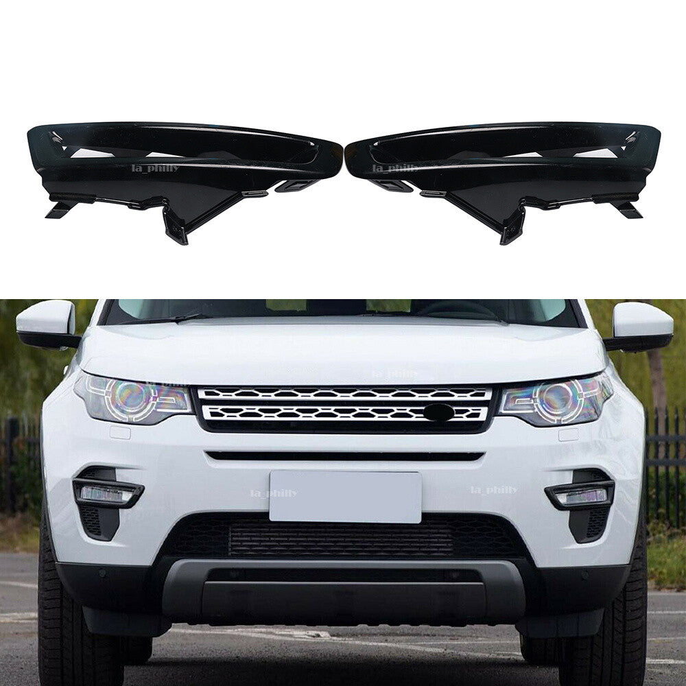 Pair Front Left+Right Bumper Fog Lamp Bezel For Discovery Sport 2015-2018