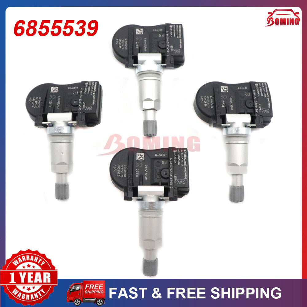 4PCS Tire Pressure Sensors TPMS 6855539 For BWM 36106856209 36106881890 433Mhz