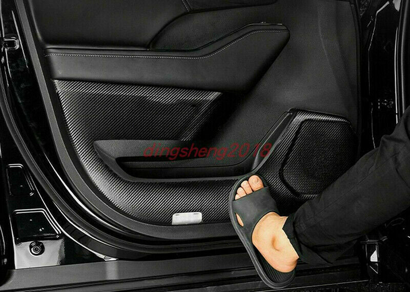 Leather Inner Door Anti-Kick Anti-Dirty Pad Trim for Toyota Highlander 2020-2022