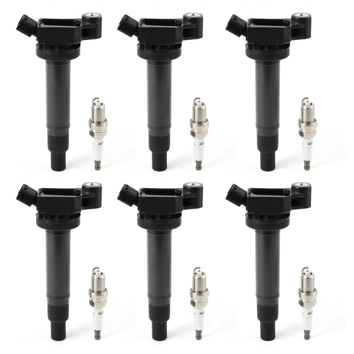 6PCS Ignition Coils + Spark Plugs for Toyota for Camry for Avalon for Sienna for Lexus UF267