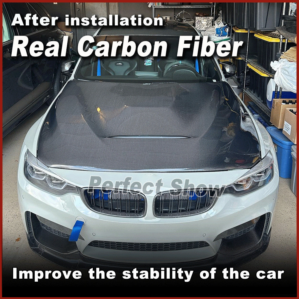 for BMW 3 4 Series F30 F32 F33 F36 REAL Carbon Bumper Engine Hood Bonnet Cover