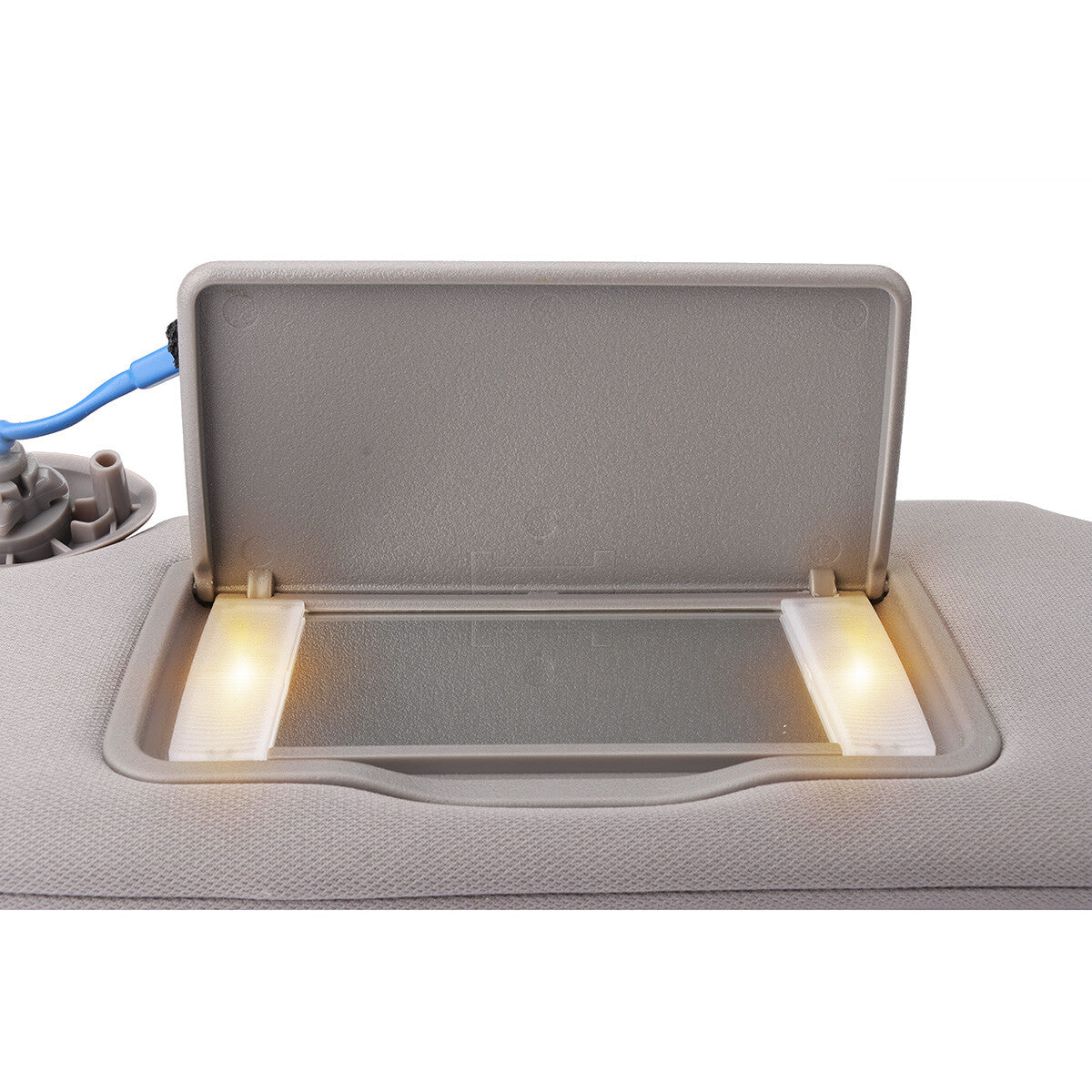 Gray sun visor for Honda CR-V interior with mirrored light on the left side 83280-TLY-H11ZB