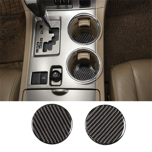 Central Control Cup Holder Slot Pad Trim for T@yota Highlander 09-13Carbon Fiber