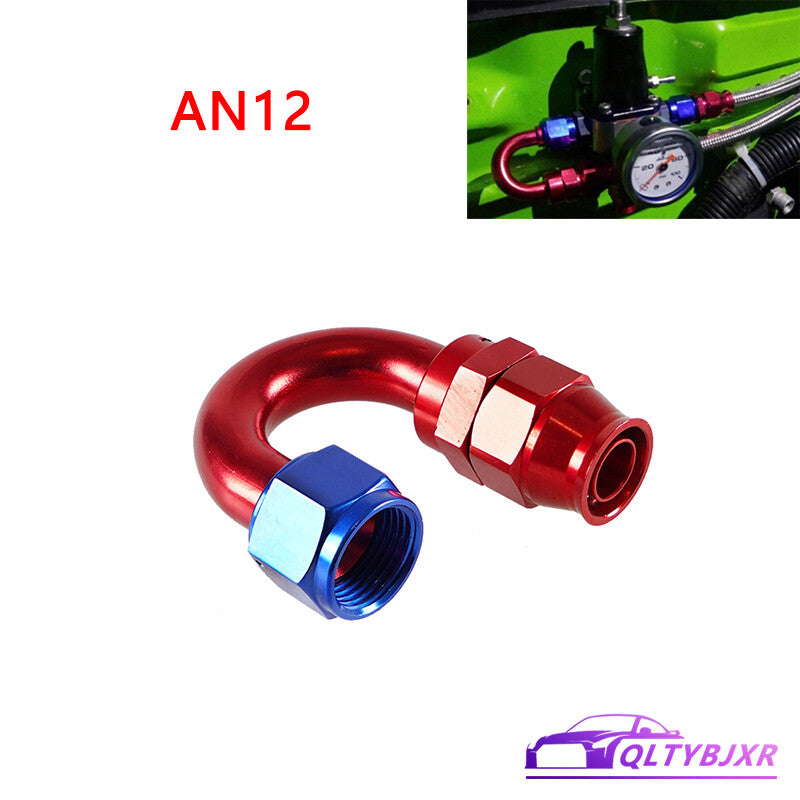 12AN PTFE Hose End Fitting 180Degree Aluminum Swivel AN12 For PTFE Hose Only Red