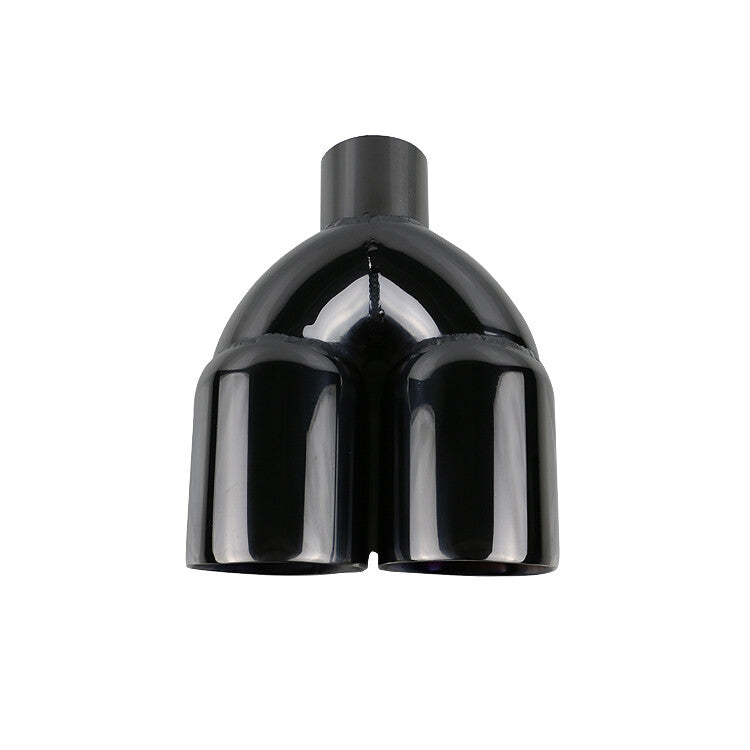 2.5'' ID 3.5'' OD Dual Exhaust Tip Double Wall Exhaust Pipe Tips Glossy Black