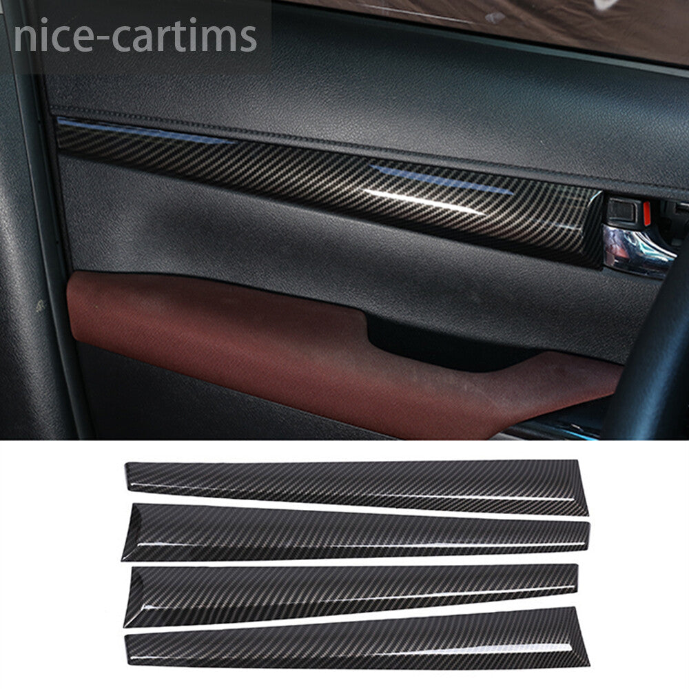 Kit For T@yota Hilux Revo 2015-2021 Interior Door Panel Cover ABS Carbon Fiber¡Á4