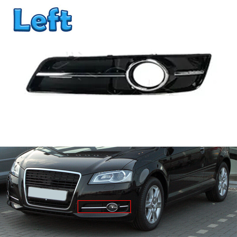 Left Car Front Lower Bumper Fog Lamp Frame Grille Cover for Audi A3 2010-2013