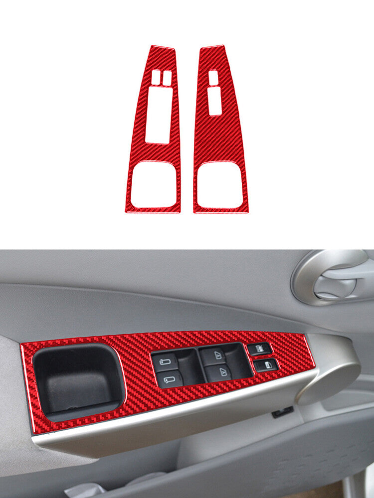 for Nissan Quest 2004-2006 Red 2Pcs Rear Window Switch Button Trim Cover Type B
