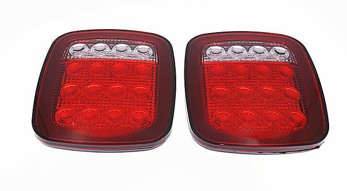 2x LED Universal Truck Trailer Brake Stop Turn Signal Taillight Marker Lights