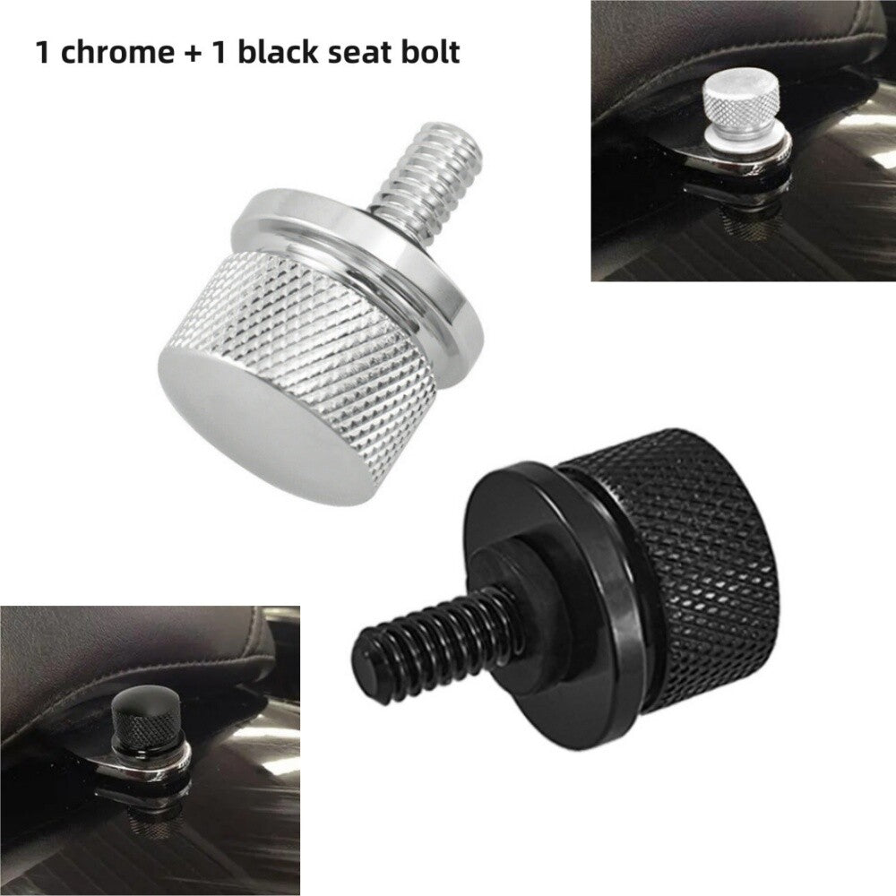 2PCS Rear Fender for Seat Bolt Screw Chrome + Black for Harley Sportster Dyna 86-23