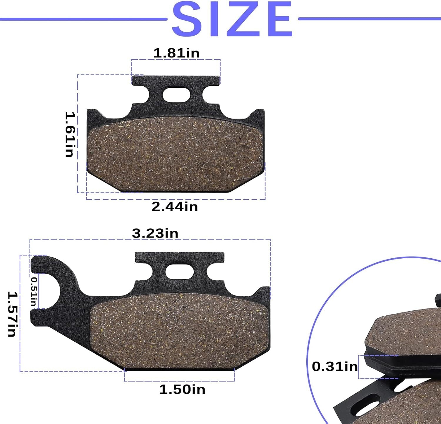 Brake Pads for Can Am Outlander 400 4x4 STD (2D7A/B/C/D/E/F/G/H),800 R EFI 2009