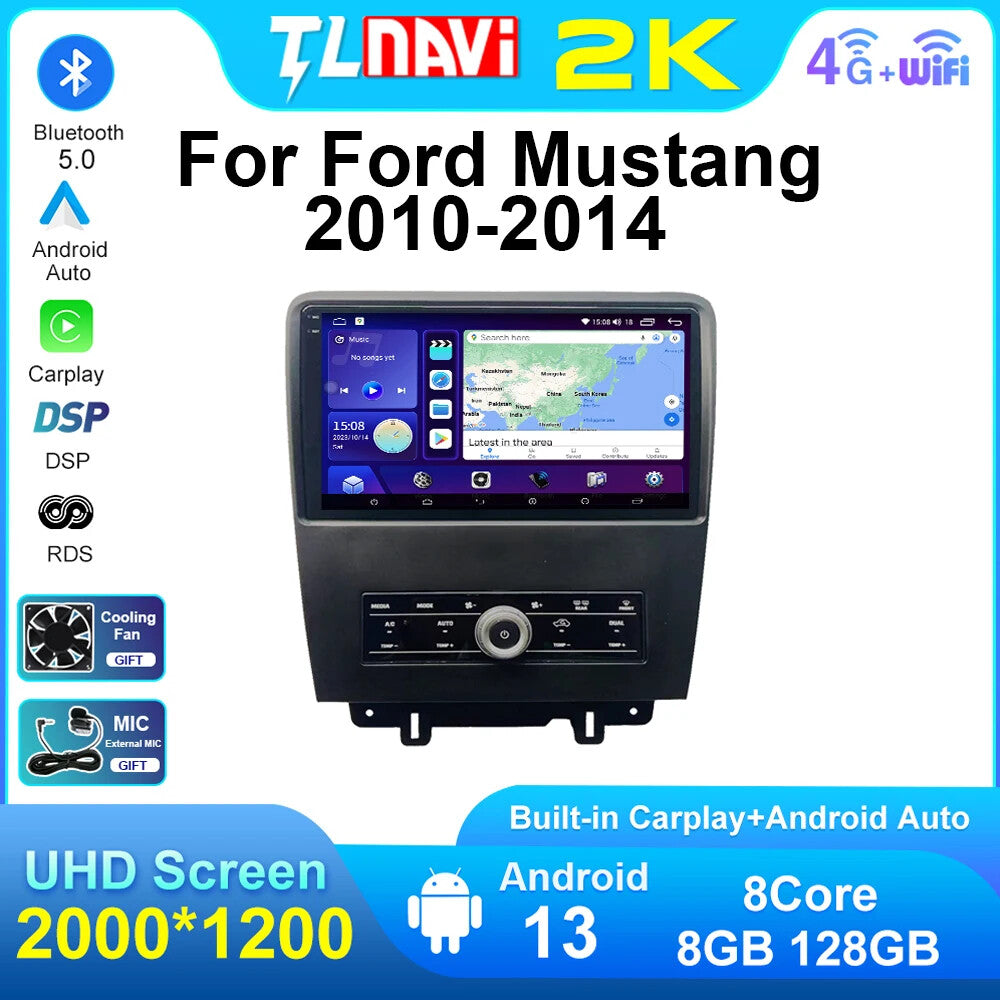 for Ford for Mustang 2010-2014 Car Radio Multimedia Stereo Player GPS Android Screen