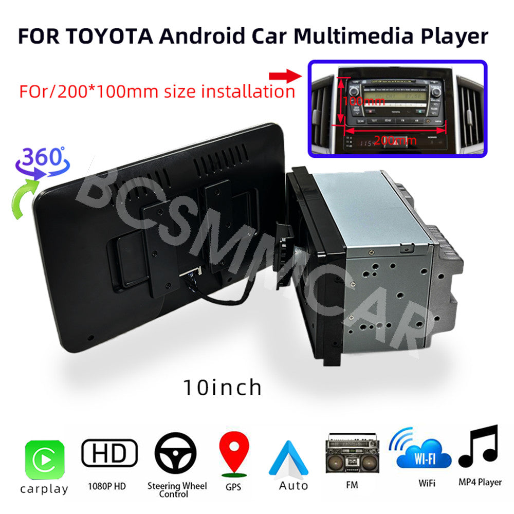 10 2Din Car Stereo Radio GPS WIFI For Carplay Fit for Toyota for Corolla 1980-2024