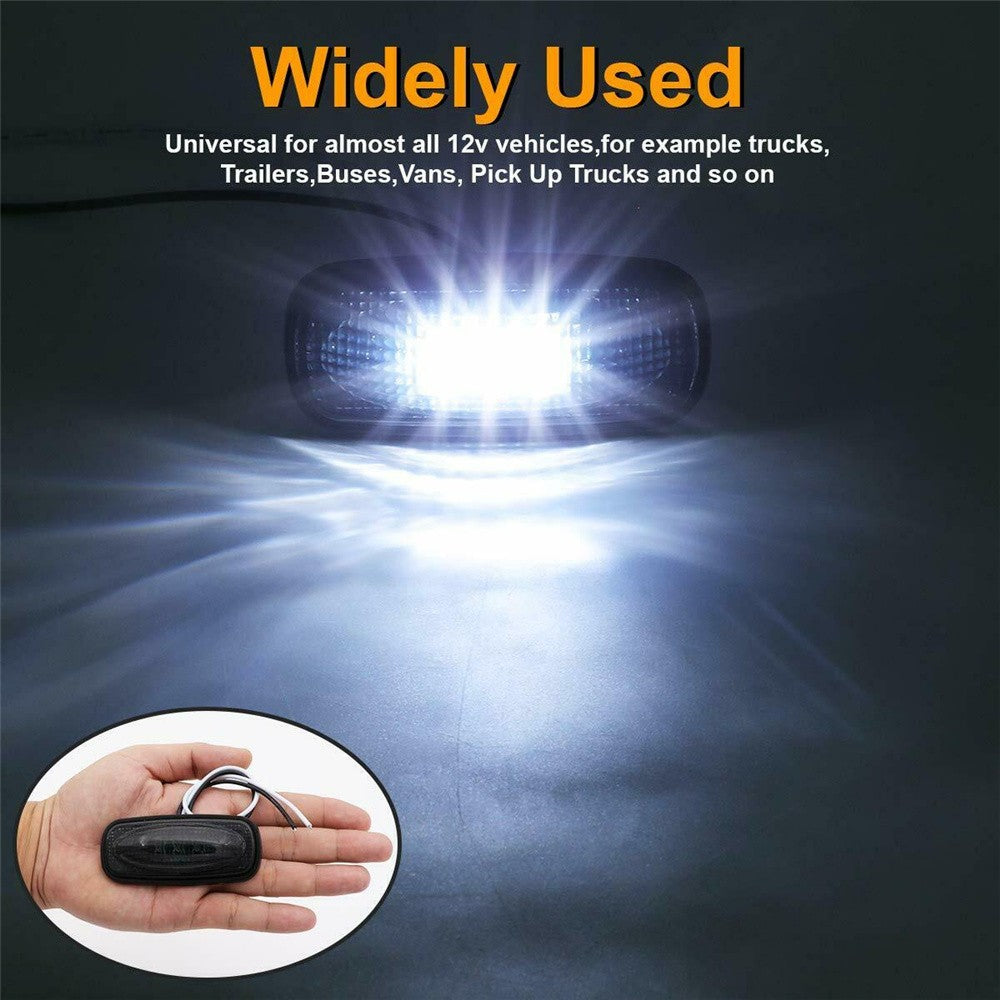 4Pcs Smoked White LED Side Marker Lights for Dodge for RAM 1500 2500 3500 2003-2008