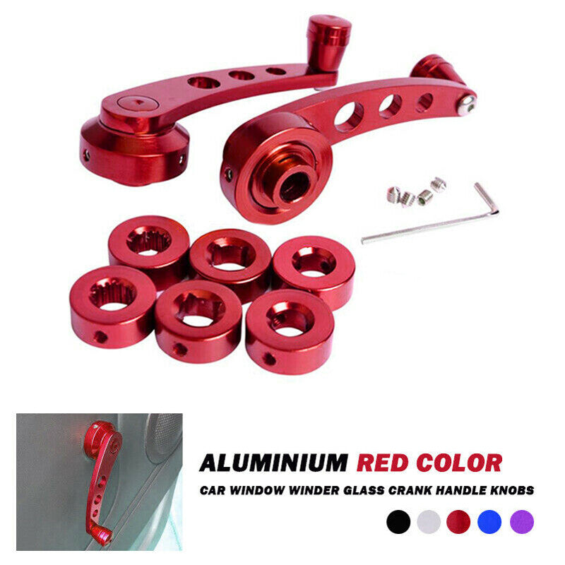 Red universal car barrel aluminum alloy window crank window lift door