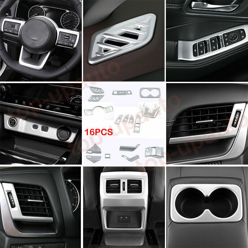 16x for Nissan Rogue 2021-23 Matt Silver Interior Full Accessorie Kit Cover Trim