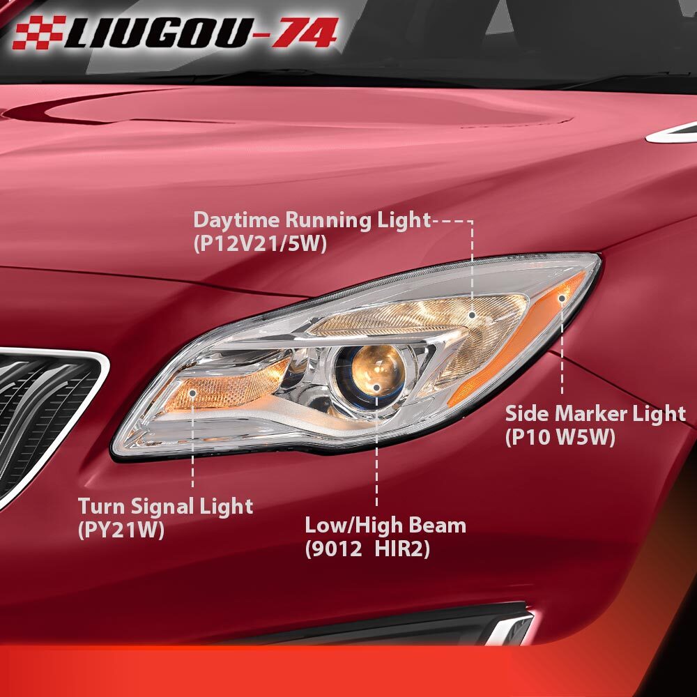 Suitable for 14-17 for Buick for Volvo factory headlights with bulbs, new left-side drive.