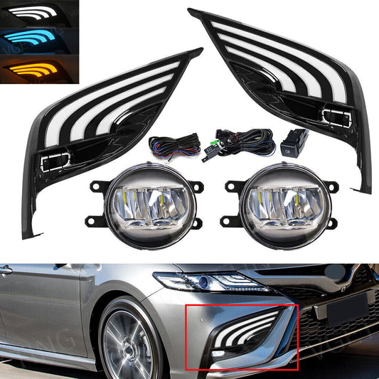 for Toyota for Camry SE XSE 2021-2023 LED Fog Lamp DRL Daytime Running Light Kit 4Pc