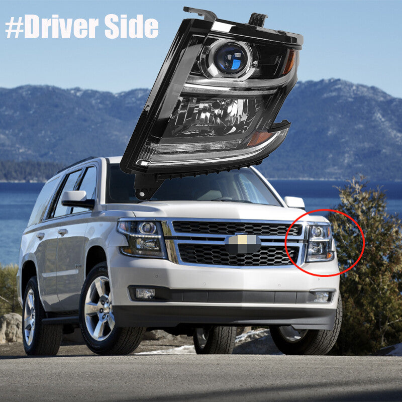 HID/Xenon Headlight Assembly Driver Left LH For 2015-2020 for Chevy Tahoe/Suburban