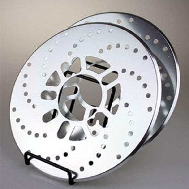 4-Piece Silver Aluminum Cross-Drill General Motors SUV Disc Brake Rotor Covers